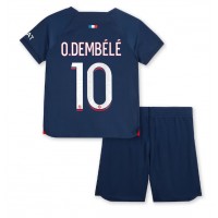 Dres Paris Saint-Germain Ousmane Dembele #10 Domáci pre deti 2023-24 Krátky Rukáv (+ trenírky)